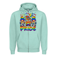 Seafoam pride gnome Zipper Hoodie - BarkalooDesign