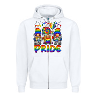 White pride gnome Zipper Hoodie - BarkalooDesign