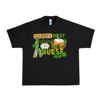 Black Safety first drink with a Nurse St. Patrick's Day Urban Heavy Tee - CowGirlArtShop