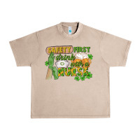 French Oak Safety first drink with a Nurse St. Patrick's Day Urban Heavy Tee - CowGirlArtShop