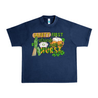 Navy Safety first drink with a Nurse St. Patrick's Day Urban Heavy Tee - CowGirlArtShop