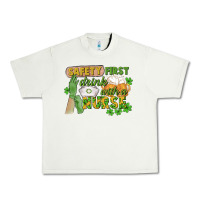 Pistachio Safety first drink with a Nurse St. Patrick's Day Urban Heavy Tee - CowGirlArtShop