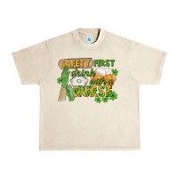 Sandshell Safety first drink with a Nurse St. Patrick's Day Urban Heavy Tee - CowGirlArtShop