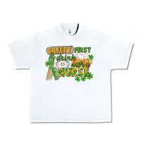 White Safety first drink with a Nurse St. Patrick's Day Urban Heavy Tee - CowGirlArtShop