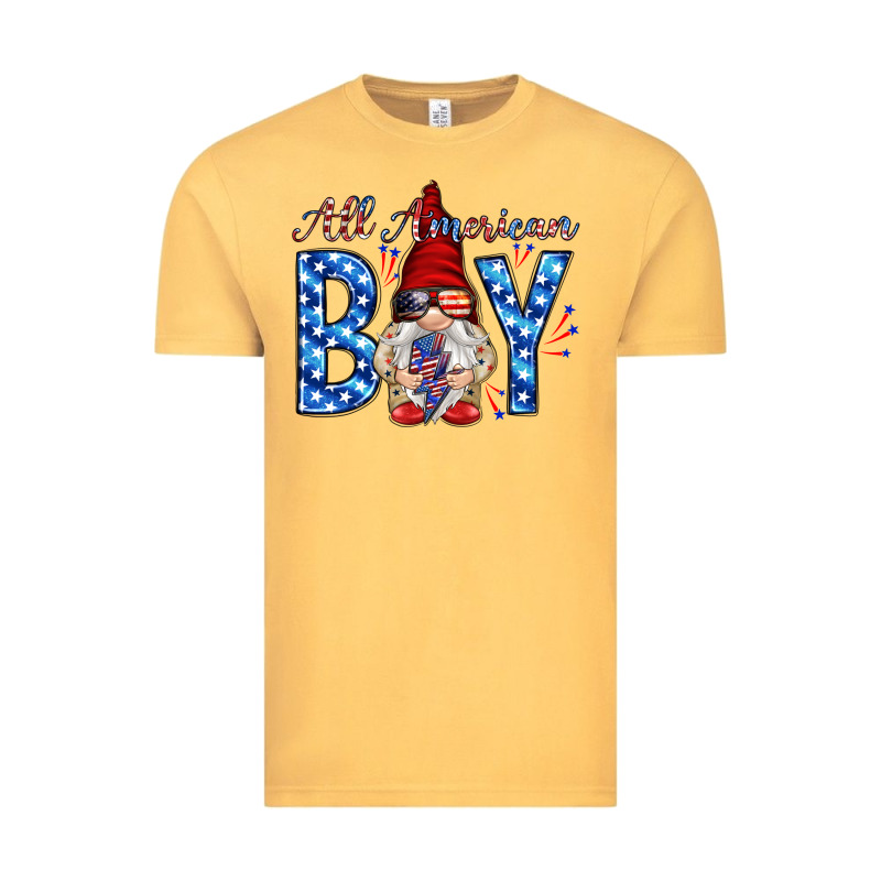 All American Boy With Gnome Vintage Tee by HowdyJamesFarm | Teevron