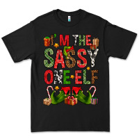 Black I'm the sassy on the elf Premium Tee - NancyCooperArtShop