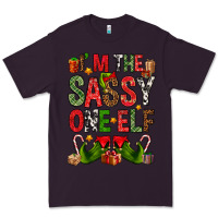 Plum I'm the sassy on the elf Premium Tee - NancyCooperArtShop