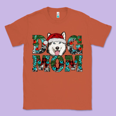 Christmas Dog Mom Husky Classic Tee Designed By Ranaportraitstore