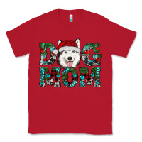Red Christmas Dog Mom Husky Classic Tee - RanaPortraitStore