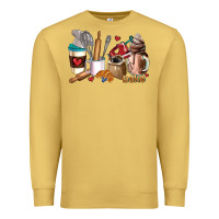 Antique Gold bakery coffee cups Premium Sweatshirt - AdoDesignShop