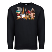 Black bakery coffee cups Premium Sweatshirt - AdoDesignShop