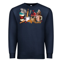Navy bakery coffee cups Premium Sweatshirt - AdoDesignShop