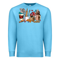 Ocean Blue bakery coffee cups Premium Sweatshirt - AdoDesignShop