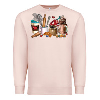 Pale Pink bakery coffee cups Premium Sweatshirt - AdoDesignShop