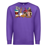 Purple bakery coffee cups Premium Sweatshirt - AdoDesignShop