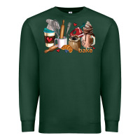 Sports Green bakery coffee cups Premium Sweatshirt - AdoDesignShop