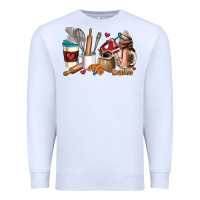 White bakery coffee cups Premium Sweatshirt - AdoDesignShop