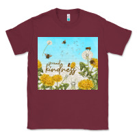 Burgundy spread kindness with dandelions Classic Tee - TumblerDesignByShophia