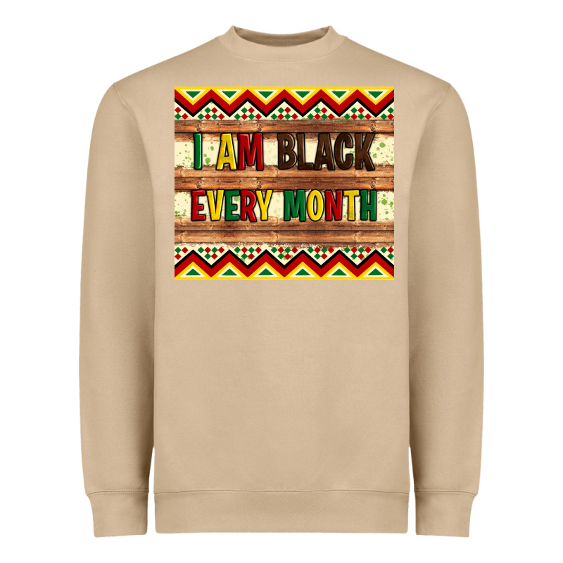 I Am Black Every Month Heavyweight Sweatshirt by Artiststas | Teevron