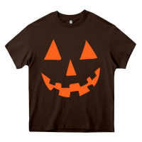 Chocolate Brown Halloween Pumpkin Face Gift Creepy Spooky Horror Heavy Core Tee - maiPhamDesign