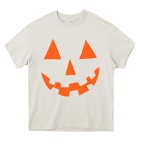 Halloween Pumpkin Face Gift Creepy Spooky Horror Heavy Core Tee | Teevron