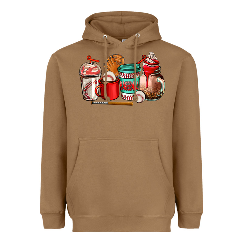 Baseball Coffee Cup Heavyweight Hoodie by AdoDesignShop | Teevron