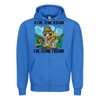 True Royal if i've gone missin' i've gone fishin' Zipper Hoodie - BarkalooDesign