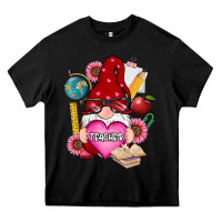 Black valentines day teacher gnome Heavy Core Tee - RanaPortraitStore