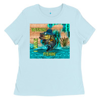 Baby Blue wıshın i was fıshın Ladies Tee - TumblerDesignByShophia