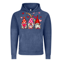 Vintage Denim valentine's day gnomes Vintage Hoodie - OliviaCreatesArt