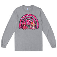 Heather Grey breast cancer rainbow gnomes Long Sleeve Tee - FaDigitalArtStudio