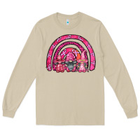 Mushroom breast cancer rainbow gnomes Long Sleeve Tee - FaDigitalArtStudio