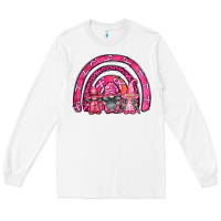 White breast cancer rainbow gnomes Long Sleeve Tee - FaDigitalArtStudio