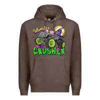 Coffee Monster Crusher Premium Hoodie - CowhideDigitalArt