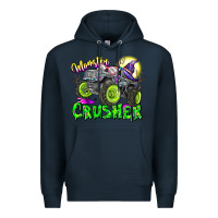 Navy Monster Crusher Premium Hoodie - CowhideDigitalArt