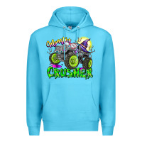 Ocean Blue Monster Crusher Premium Hoodie - CowhideDigitalArt