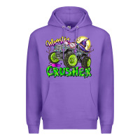Purple Monster Crusher Premium Hoodie - CowhideDigitalArt