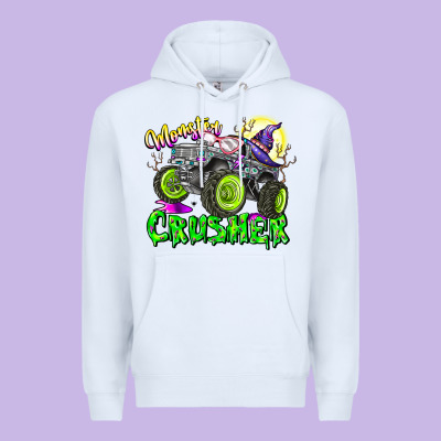 Monster Crusher Premium Hoodie Designed By Cowhidedigitalart
