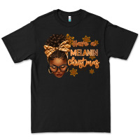 Black Have a melanin Christmas afro woman Premium Tee - texasbilliewilder