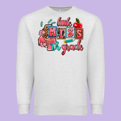 Little Miss 4 Th Grade Premium Sweatshirt Designed By Adodesignshop