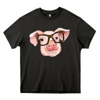 Asphalt pig with glasses Heavy Core Tee - RanaPortraitStore