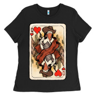 Black Queen Of Hearts Cowgirl Ladies Tee - HowdyJamesFarm