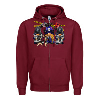 Burgundy police gnome Zipper Hoodie - BarkalooDesign