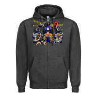 Charcoal Heather police gnome Zipper Hoodie - BarkalooDesign