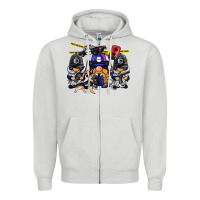 Dove Grey police gnome Zipper Hoodie - BarkalooDesign