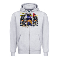 Heather Grey police gnome Zipper Hoodie - BarkalooDesign
