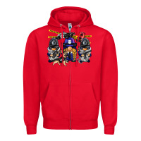 Red police gnome Zipper Hoodie - BarkalooDesign