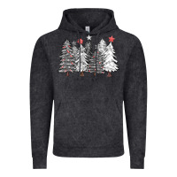 Black And White Christmas Trees With Lights Vintage Hoodie | Teevron