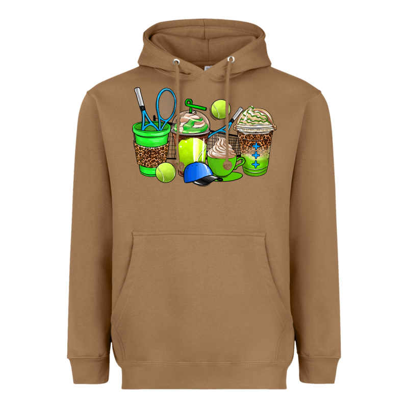 Tennis Coffee Cups Heavyweight Hoodie by AdoDesignShop | Teevron