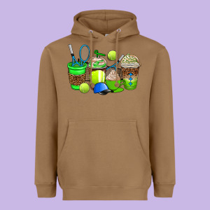 Tennis Coffee Cups Heavyweight Hoodie Designed By Adodesignshop